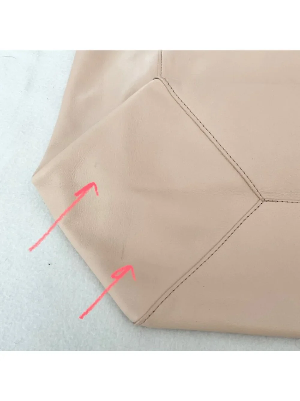 Sezane blush pink  leather gaby tote large